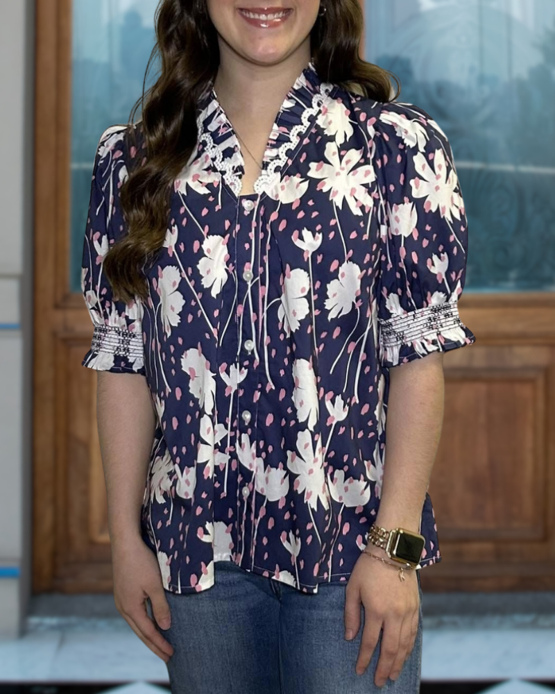 Serene Floral Dream Top