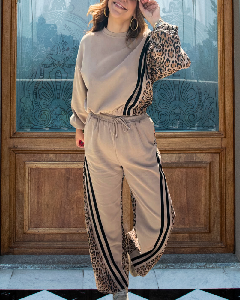 Unique Leopard Print Sports Set