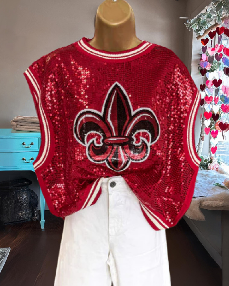 Sparkling Sequined Iris Tank Top