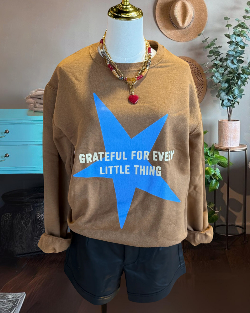 Thanksgiving Star Crew Neck Top