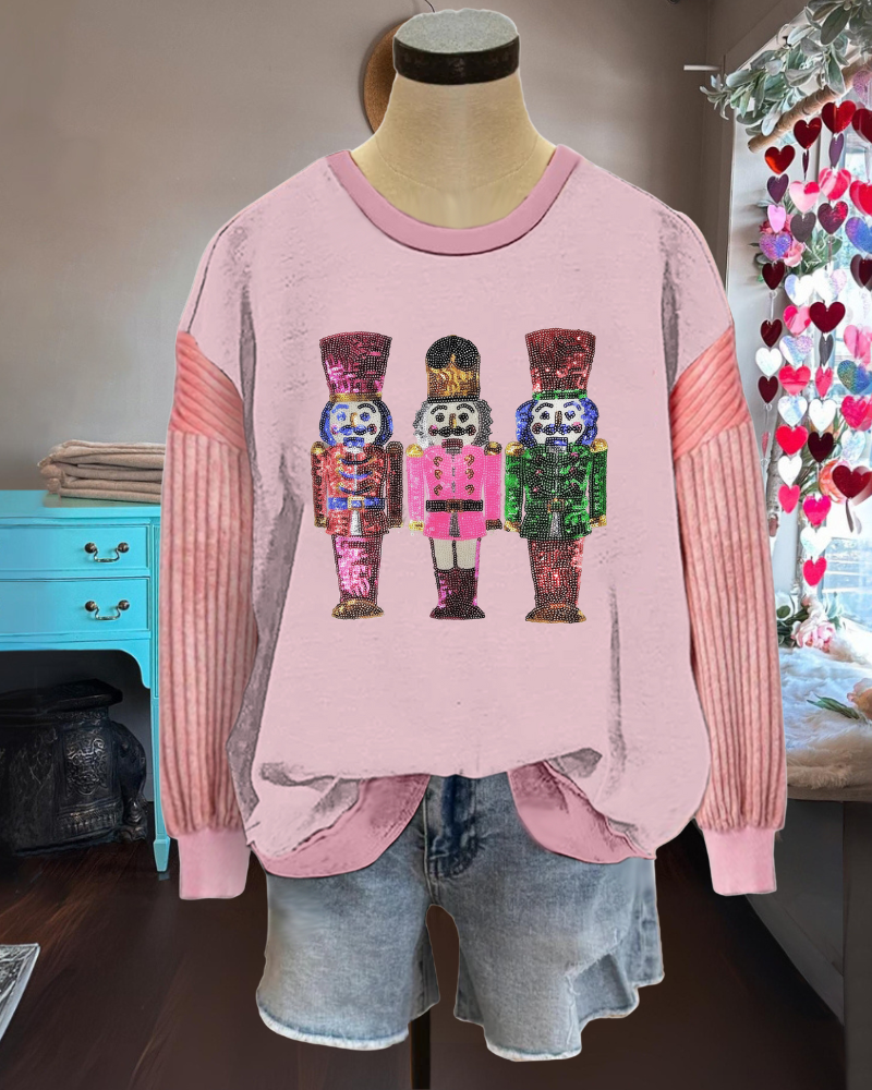Fun Nutcracker Sequin Sweatshirt