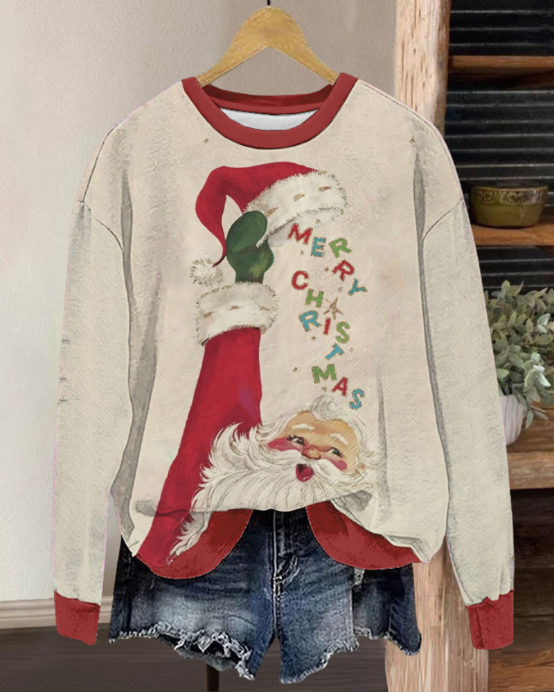 Festive Santa Claus Crewneck Sweatshirt