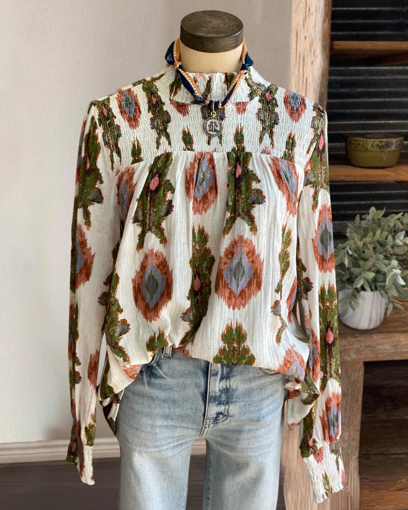 Trendy Pleated Turtleneck Top