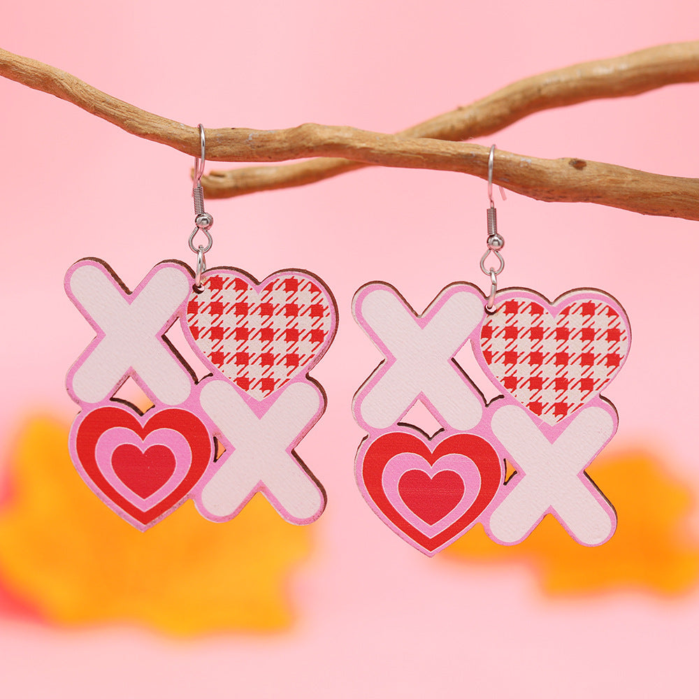 Stylish XOXO Heart Earrings
