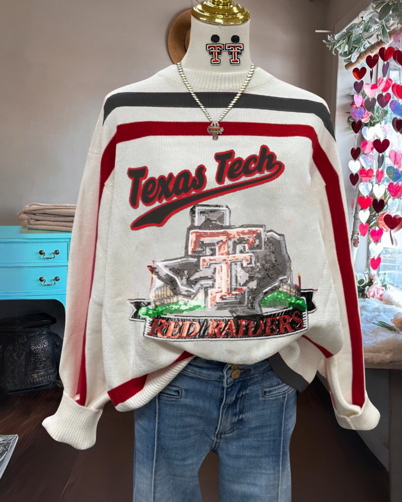 Texas Tech Sequin Pullover
