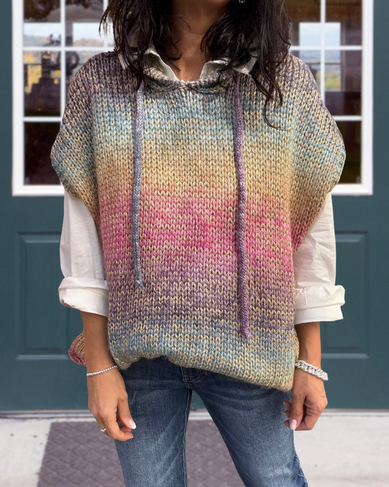 Unique Hooded Drawstring Top