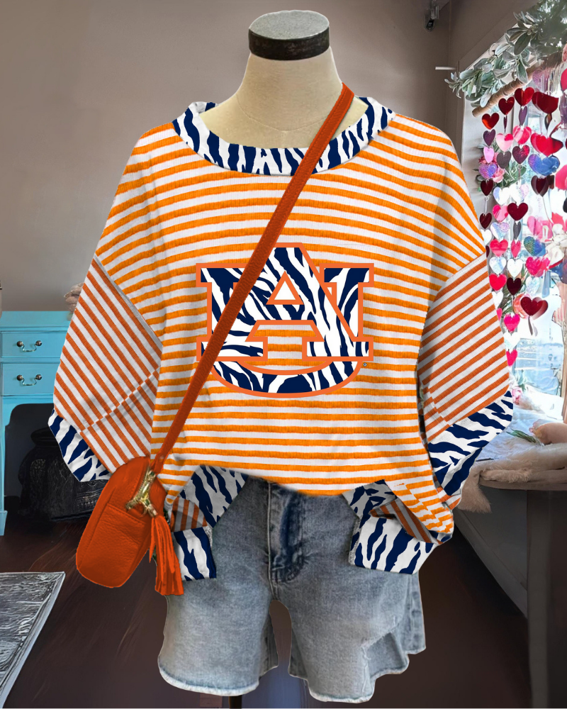 Auburn Tigers Zebra Striped T-shirt