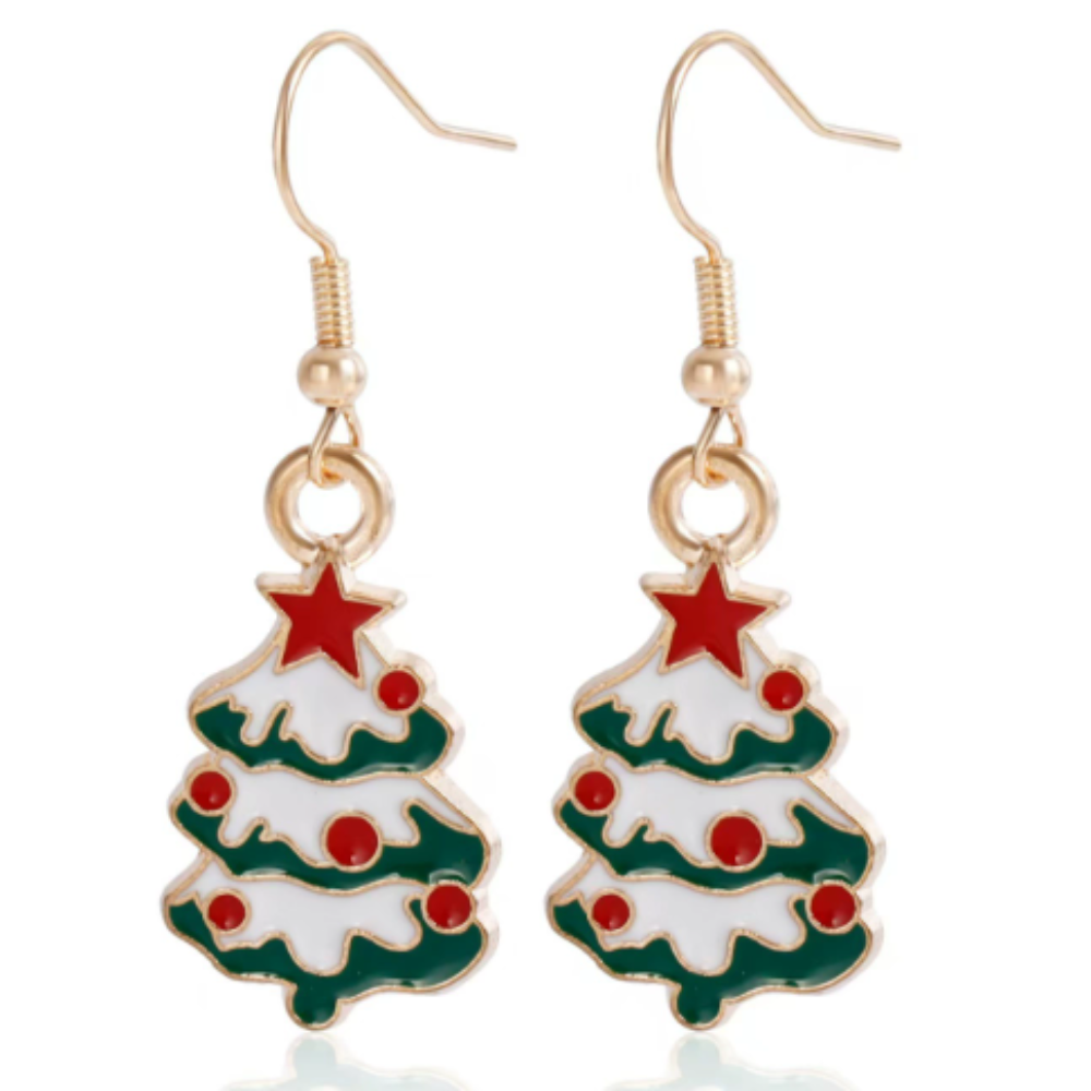 Chic Christmas Tree Earrings