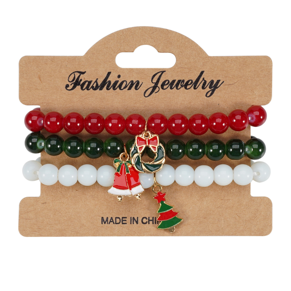Christmas Trim Beaded Bracelet