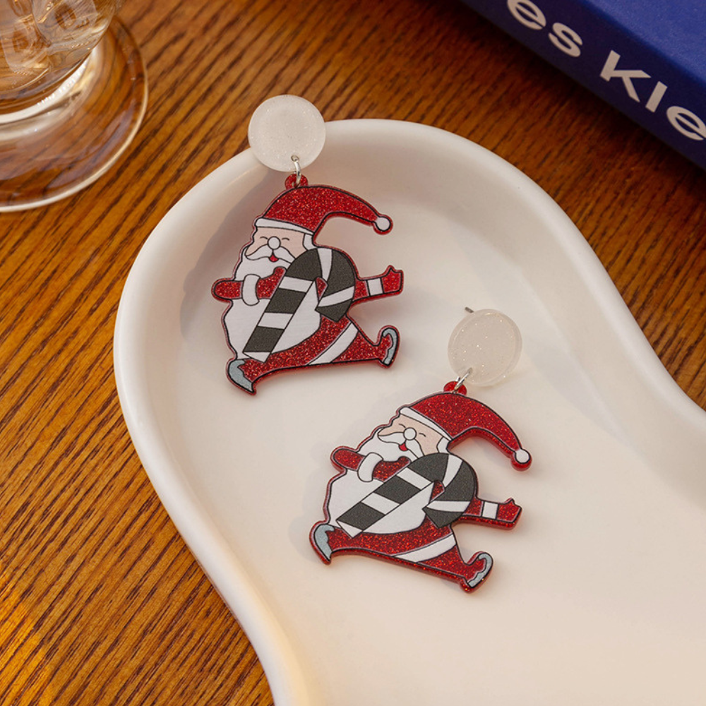 Santa Claus Acrylic Earrings