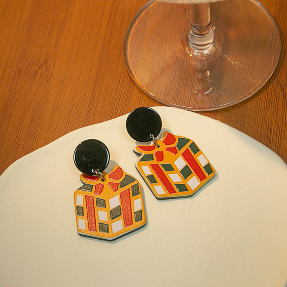 Stylish Christmas Trim Earrings