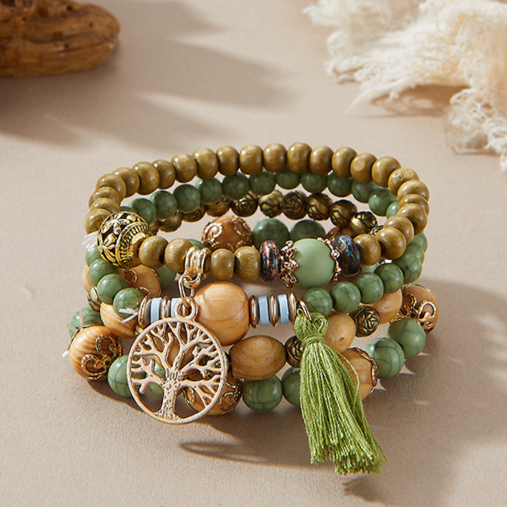 Bohemian Tassel Beaded Bracelet