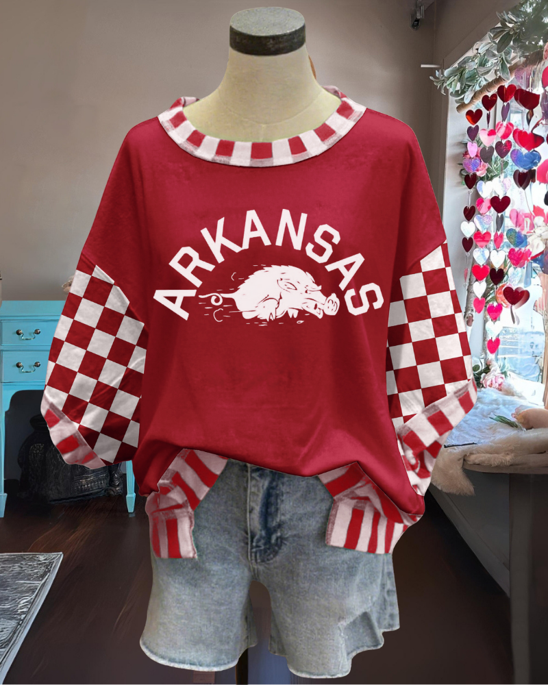 Arkansas Razorbacks Plaid T-shirt