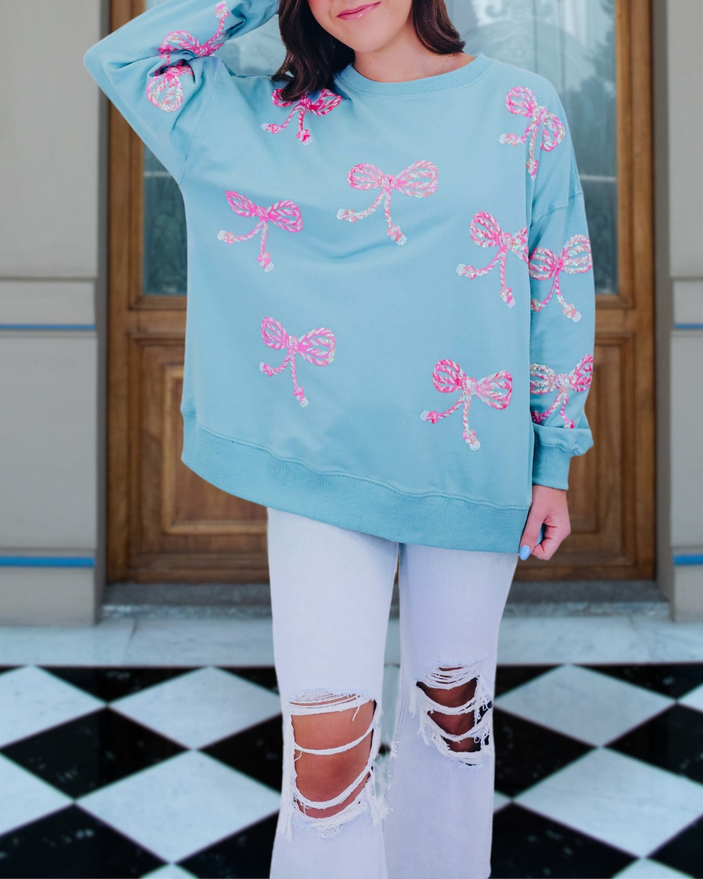 Bownot Sequin Sweatshirt