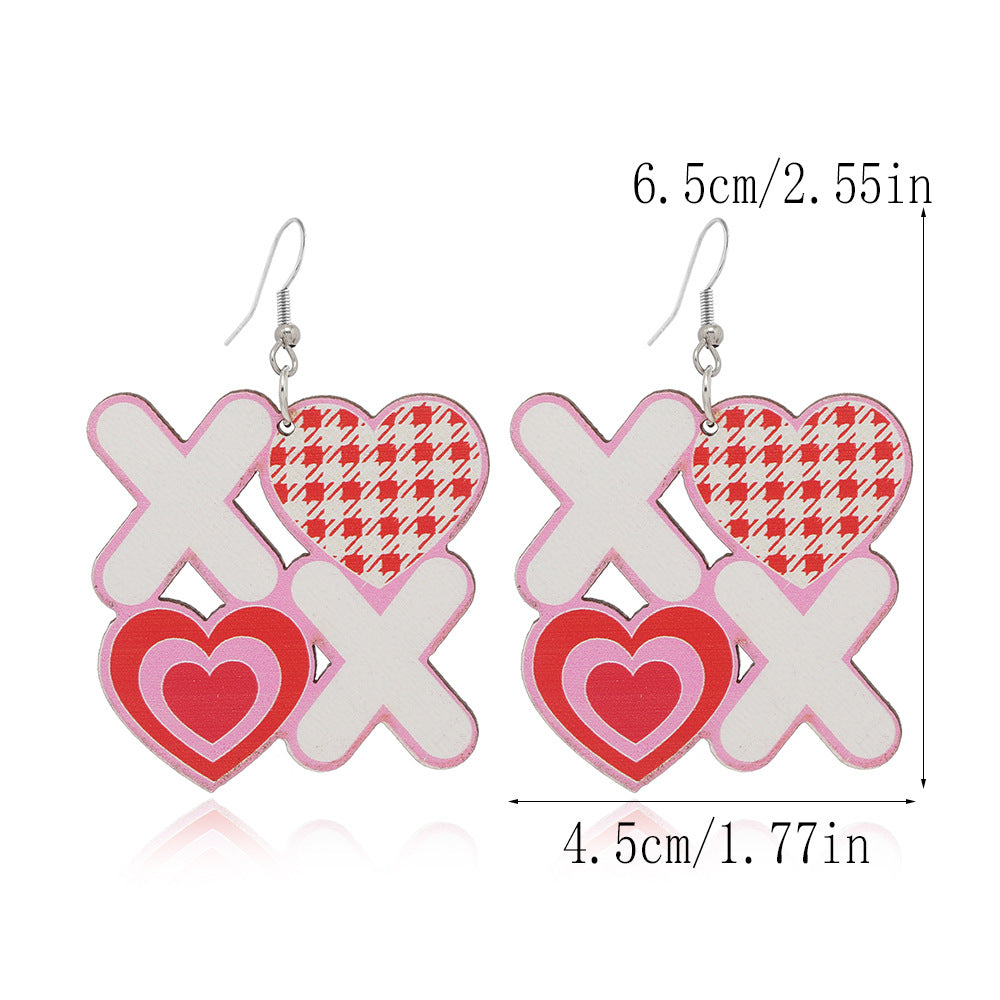 Stylish XOXO Heart Earrings