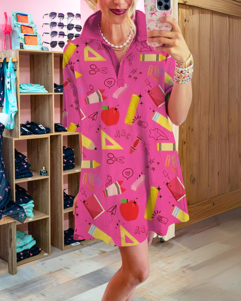 School Supplies Mini Dress