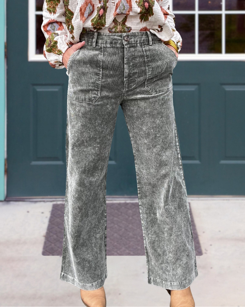 Casual Minimalist Wide-Leg Pants