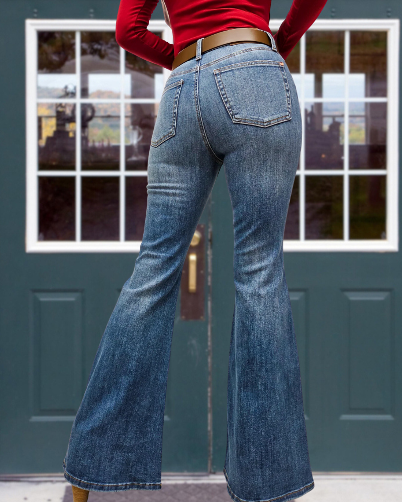 Stylish Slim Flared Jeans