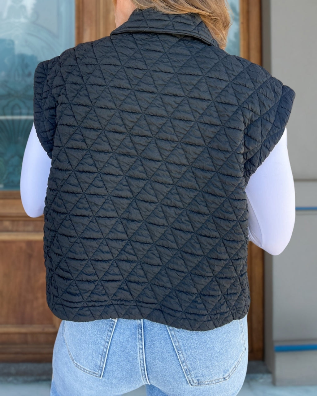 Snap Buttons Quilted Vest