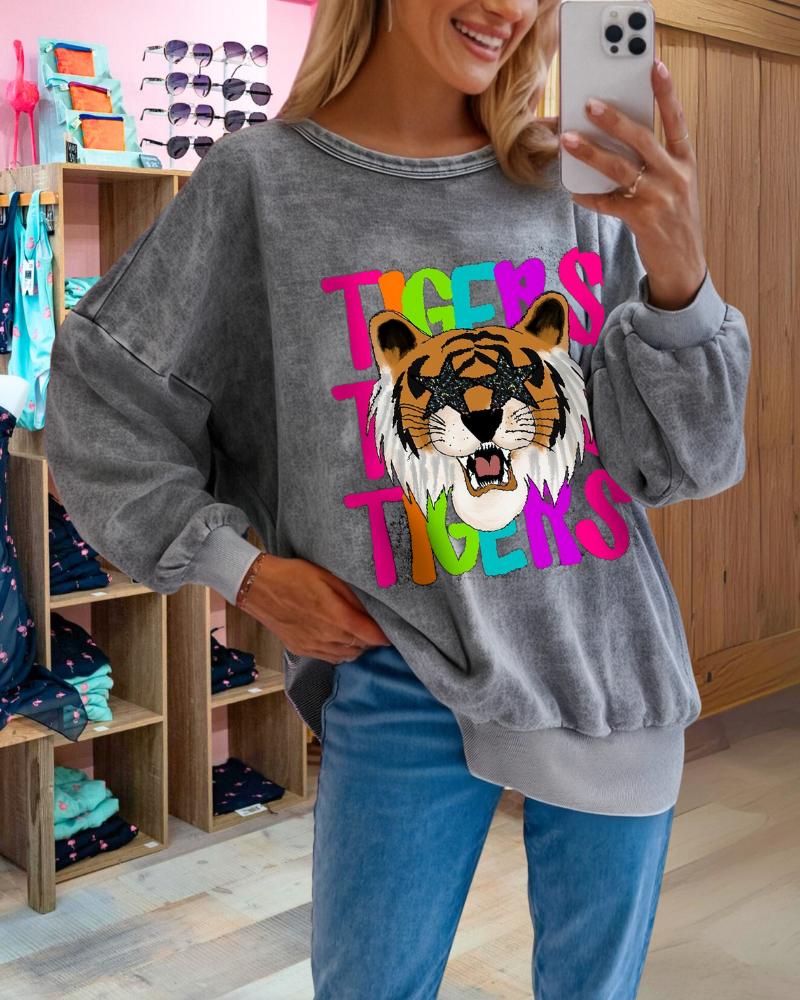 Tiger Star Washed Sweatshirt