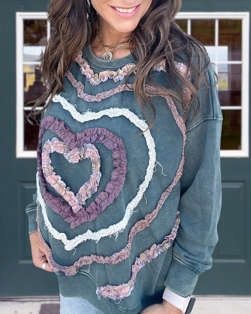 Romantic Heart Crewneck Sweatshirt
