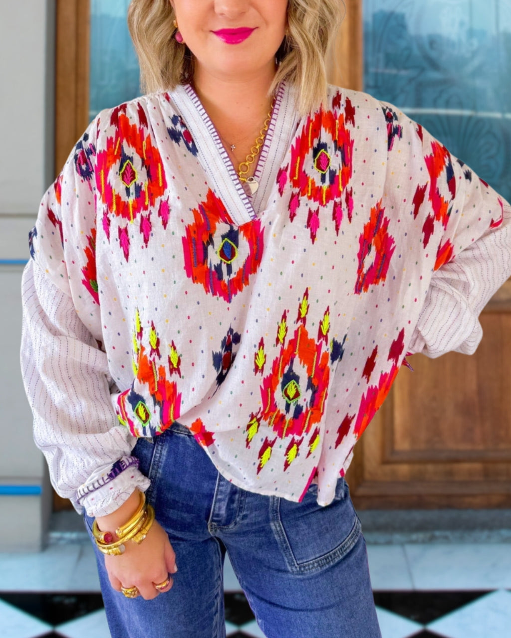 Playful Boho Casual Top