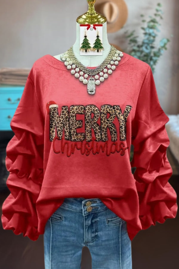 Wild Leopard Christmas Pullover