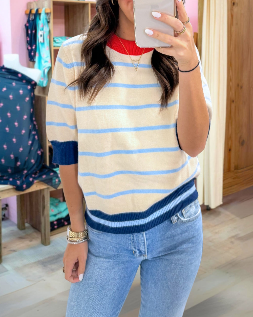 Playful Colorblocked Stripe Top