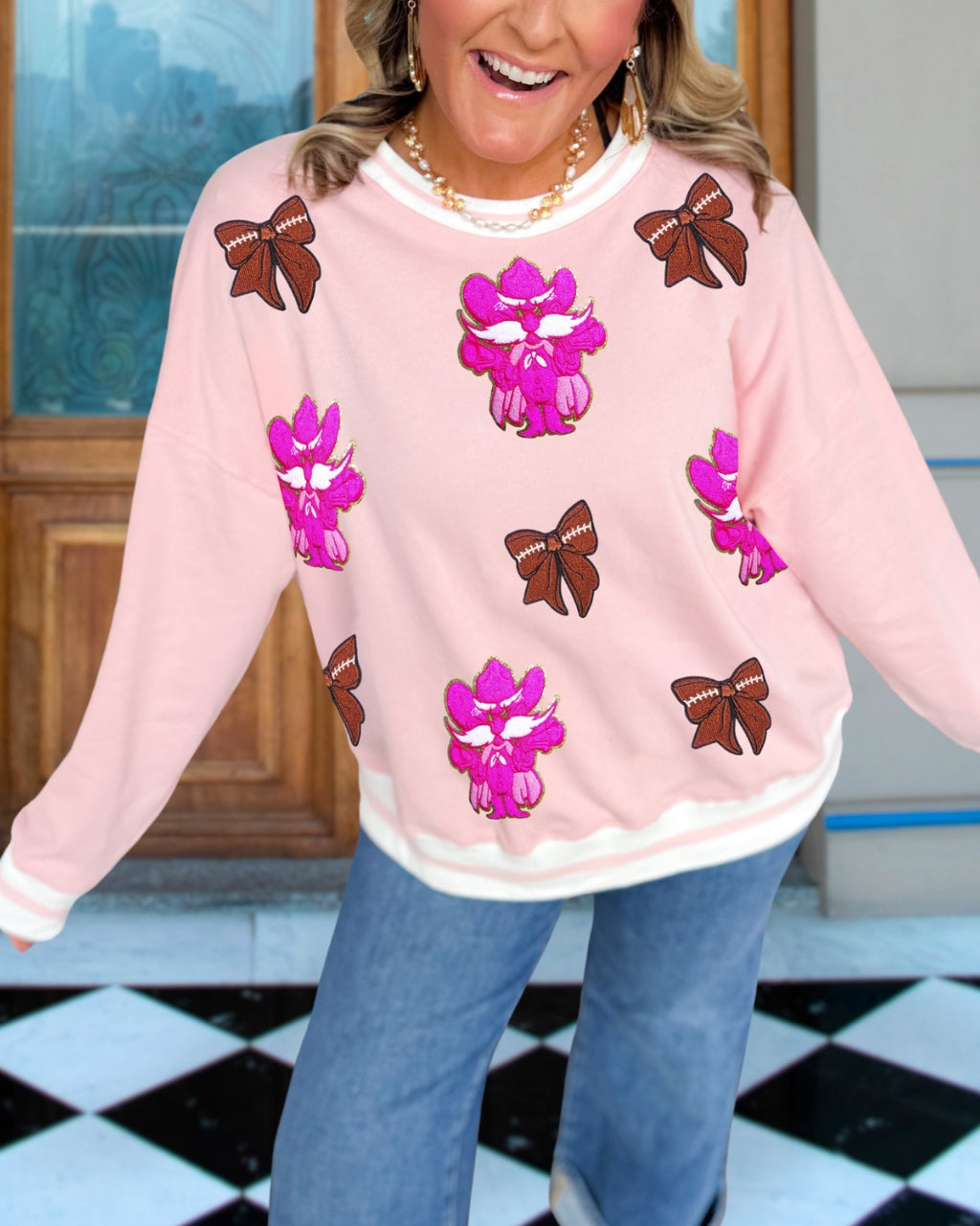 Raider Bow Embroidered Sweatshirt