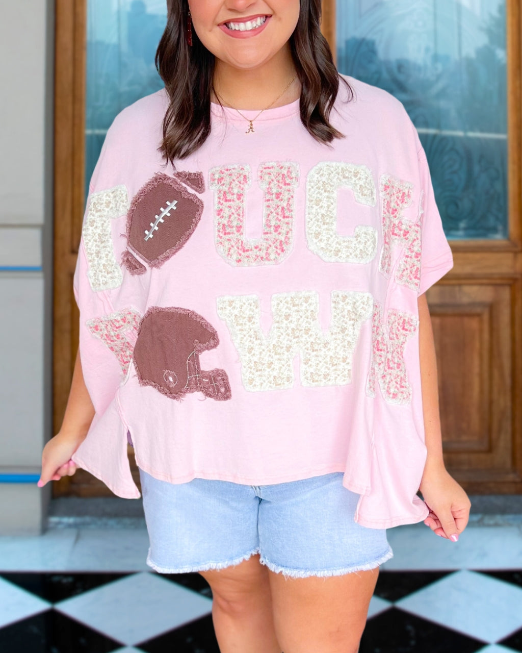 Fun Touchdown Patchwork Tee