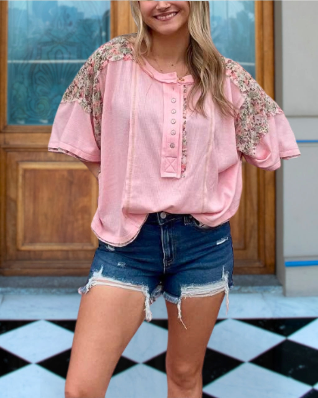 Sunshine Bloom Henley Top