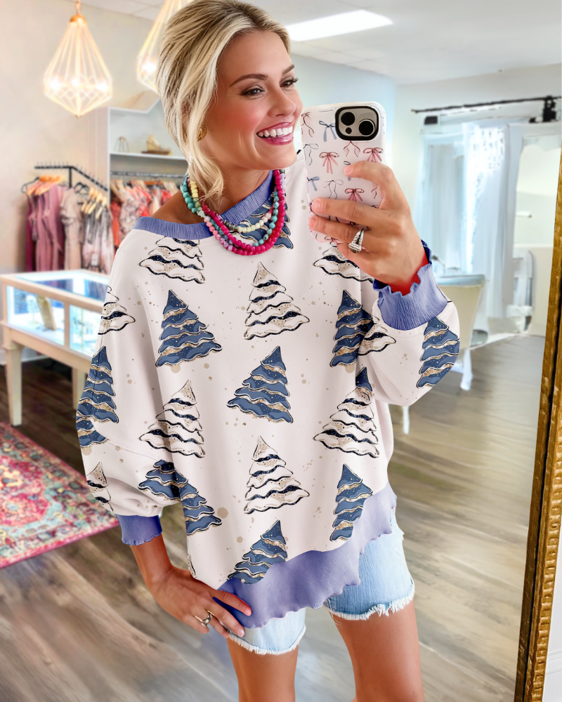 Trendy Christmas Tree Sweatshirt