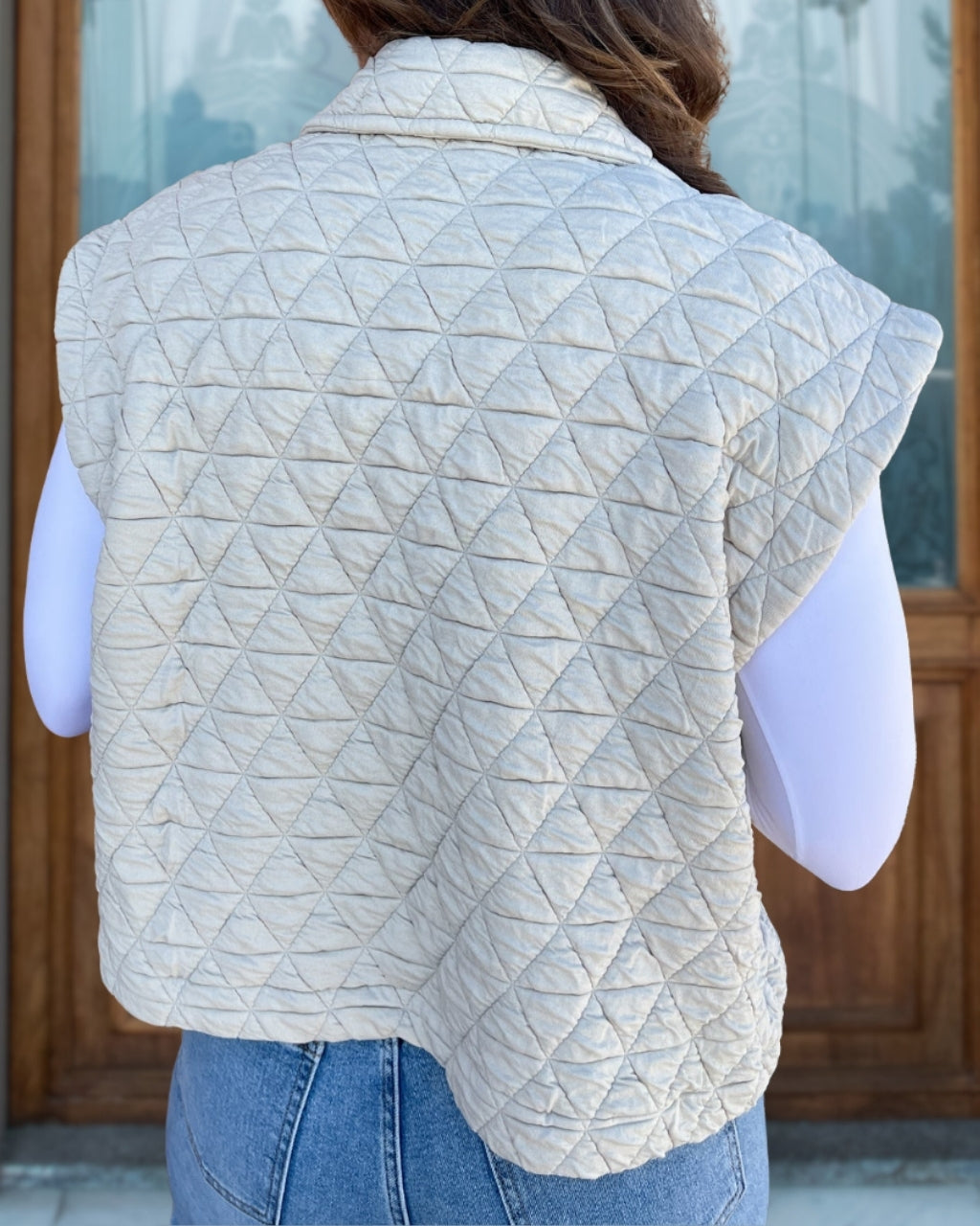 Snap Buttons Quilted Vest