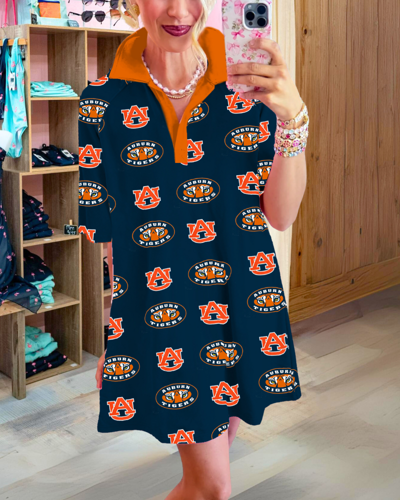 Auburn Tigers Printed Mini Dress