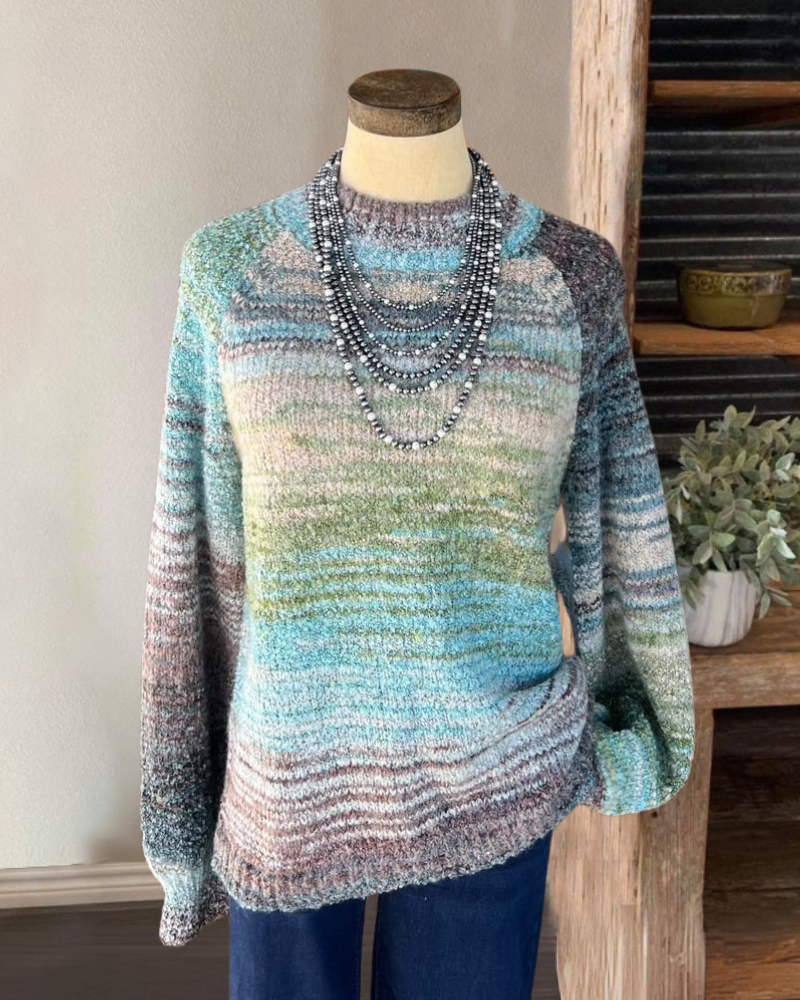 Stylish Tribal Colorblock Pullover