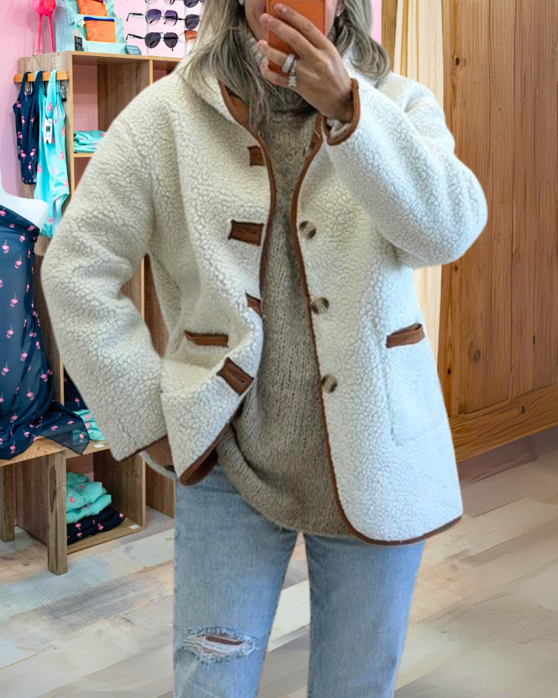 Thick Plush Hooded Jacket