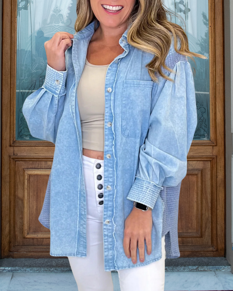 Oversized Relaxed Pleated Shirt