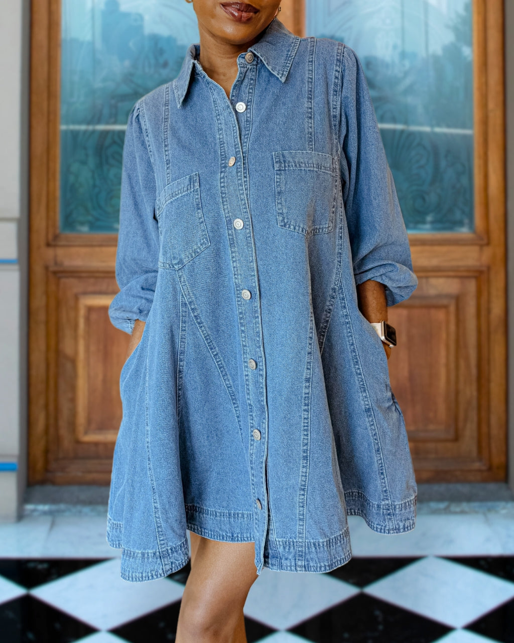 Hedy Denim Mini Dress