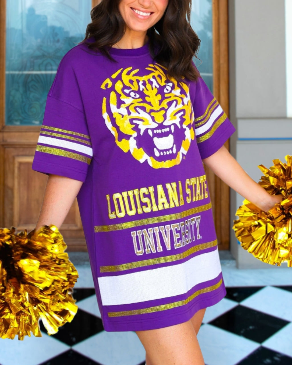 LSU Tiger Sequin T-shirt Dress