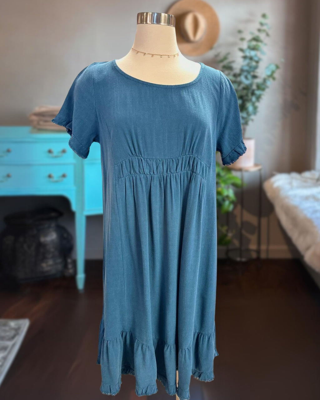 Simple Loose Linen Dress