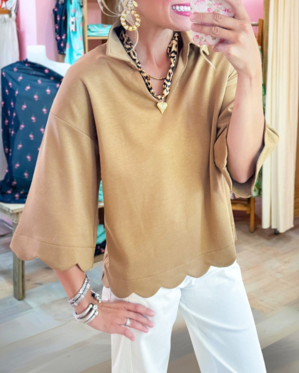 Scallop Edge Collard Top