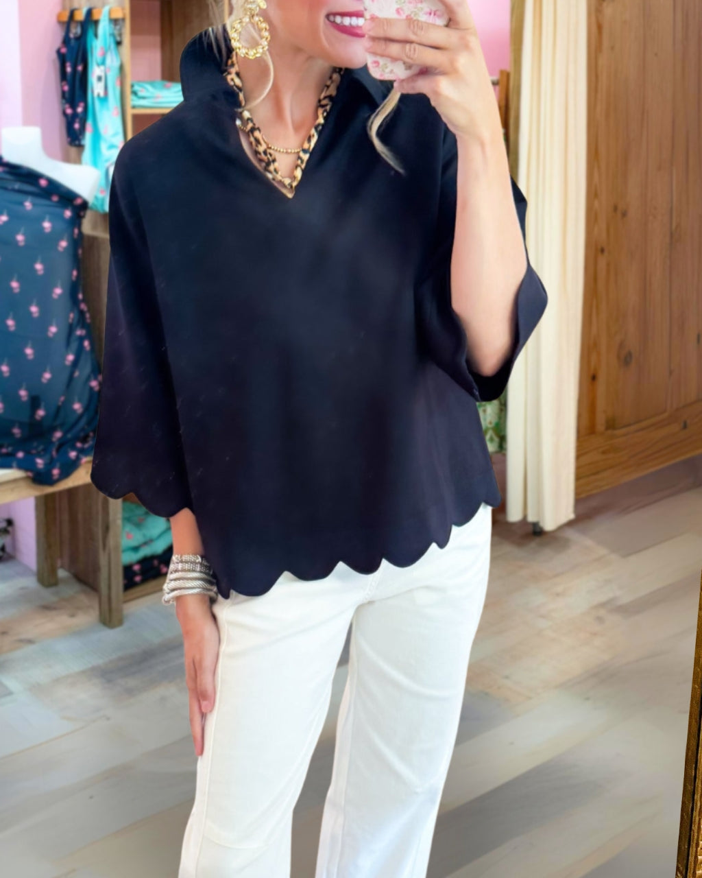 Scallop Edge Collard Top