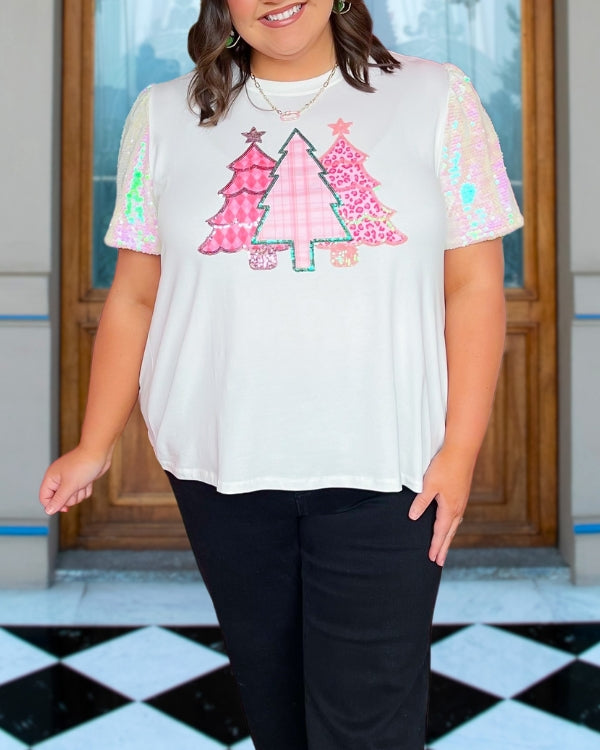 Xmas Trees Print Tee