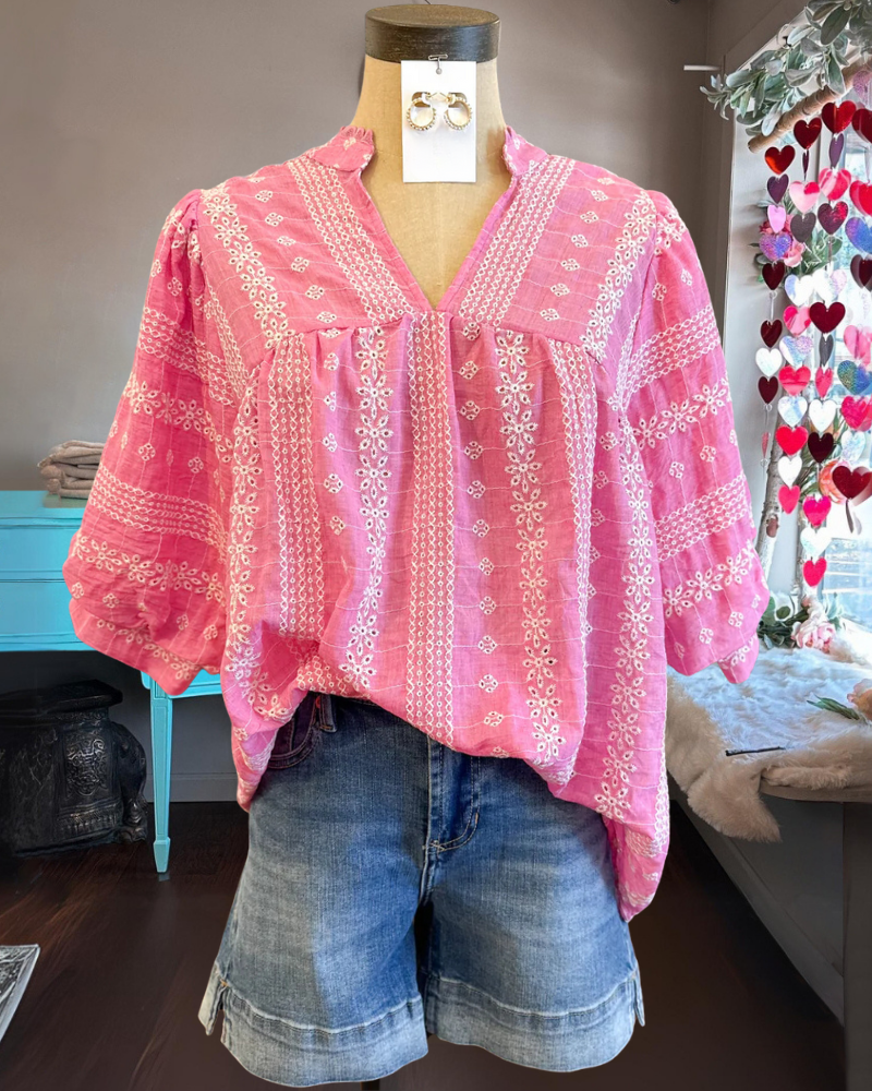 Fresh Floral Embroidered Top