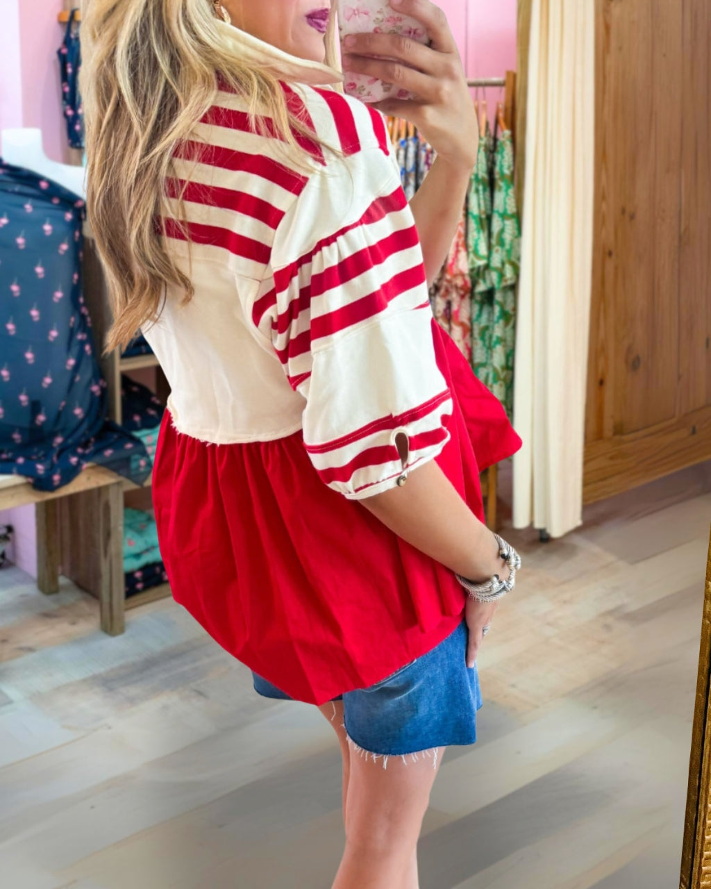 Puff and Play Striped Top