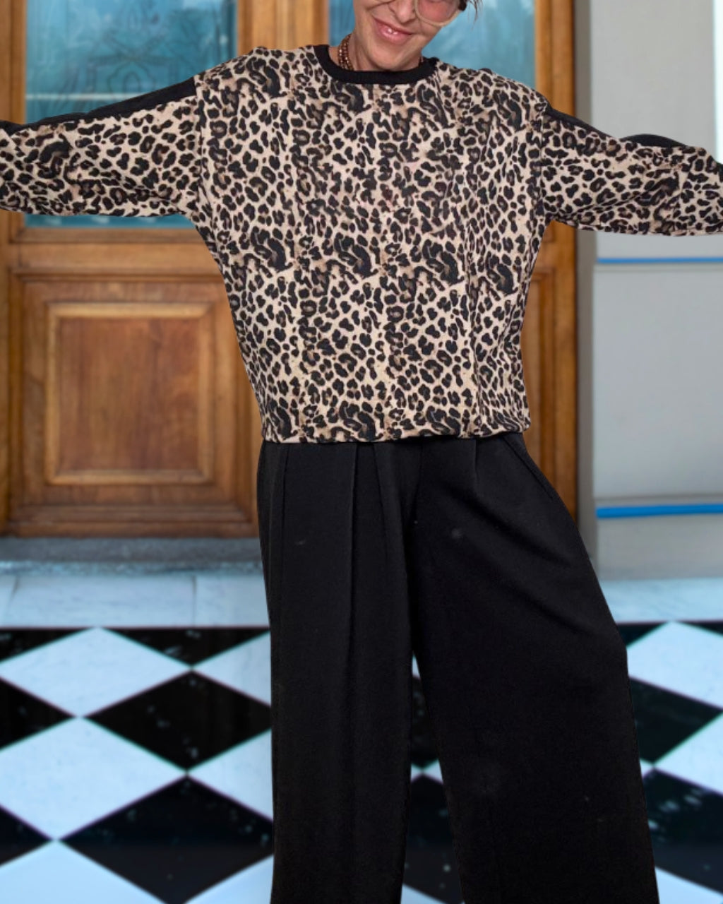 Wild Leopard Print Sweatshirt