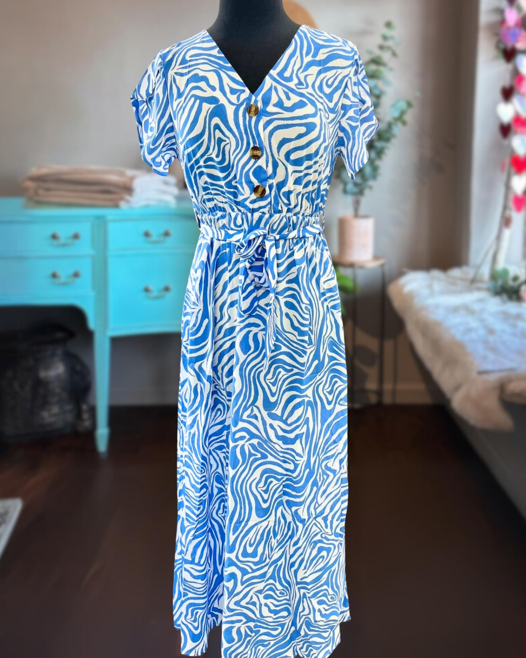 Zebra Vibe Midi Dress