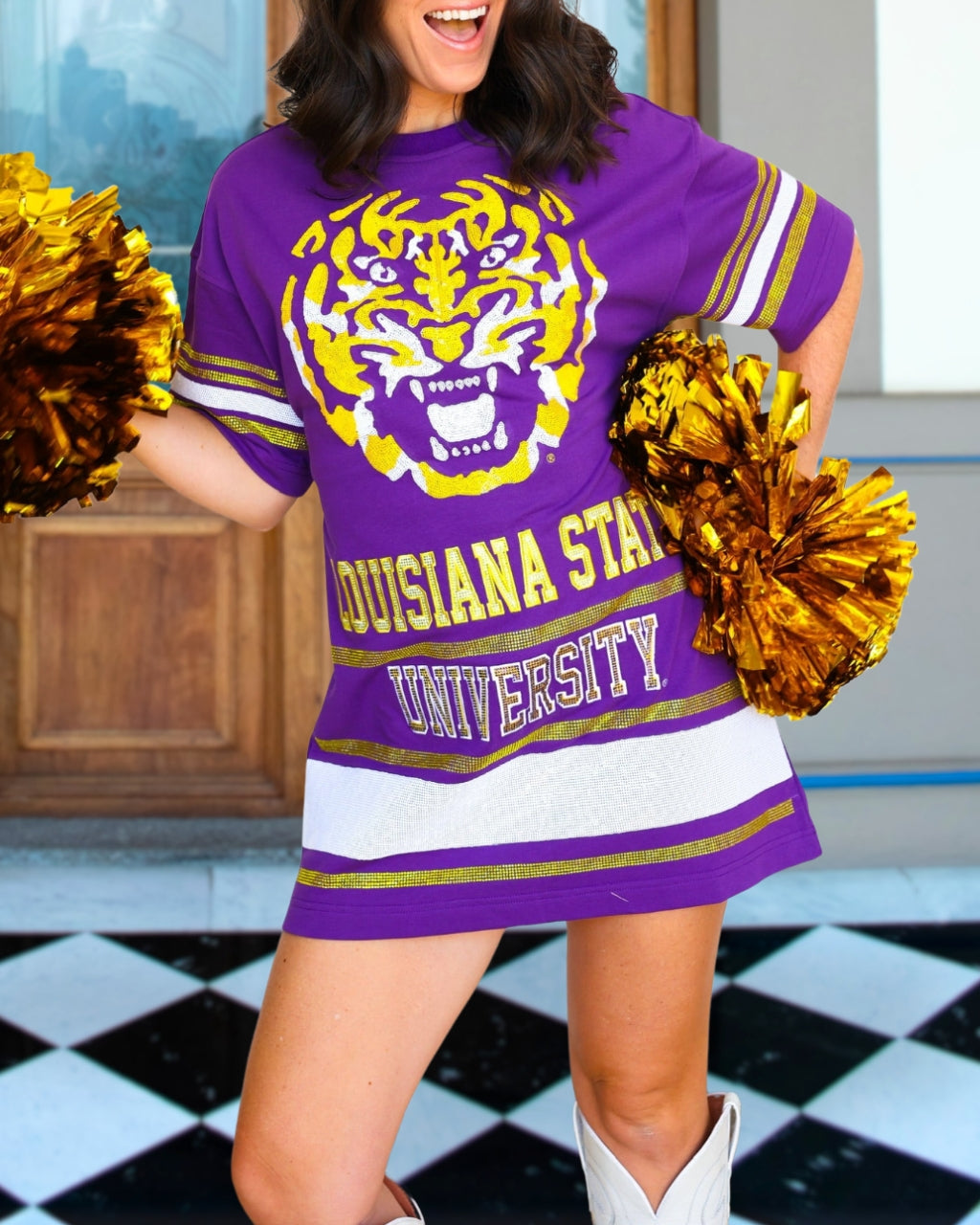 LSU Tiger Sequin T-shirt Dress