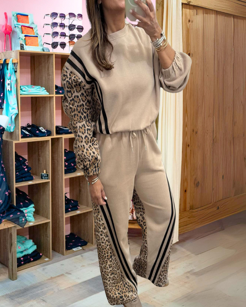 Unique Leopard Print Sports Set