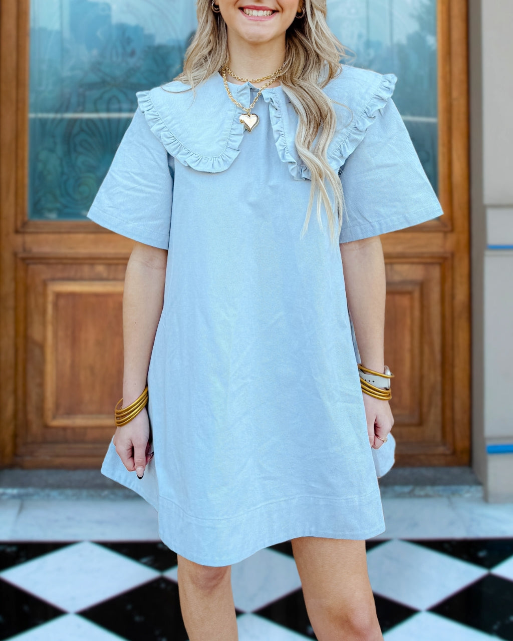 Peter Pan Collared Mini Dress